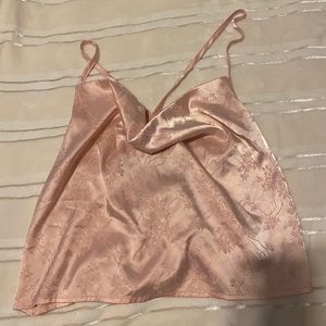 Pink silk top